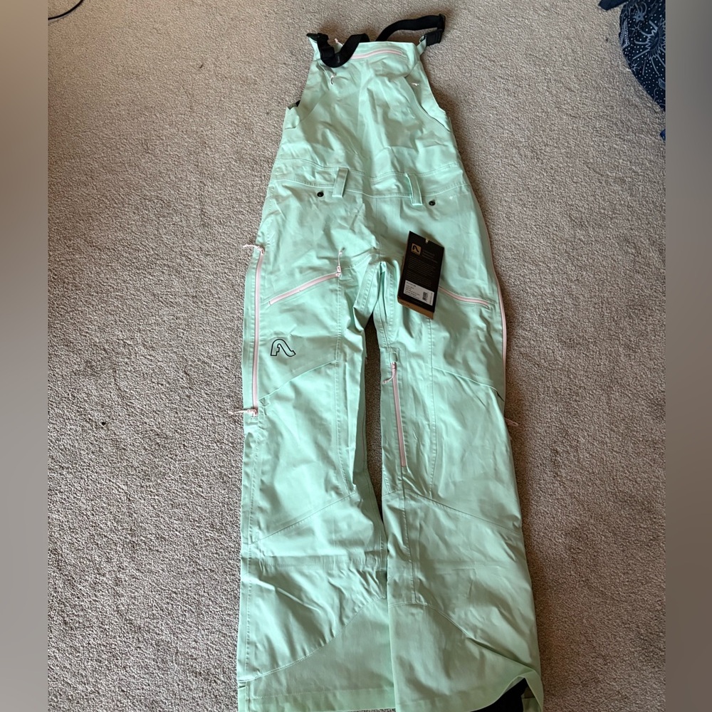 Women's Mint Green Snow Bib